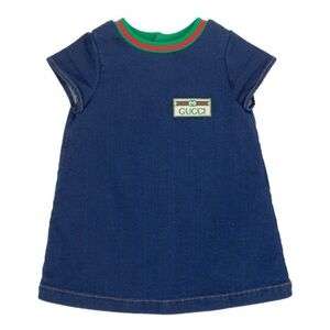GUCCI ~Baby Denim Logo Dress